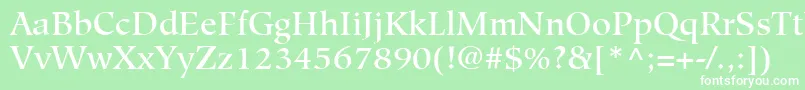 フォントHiroshigeLtMedium – 緑の背景に白い文字