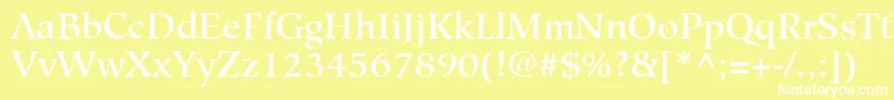 HiroshigeLtMedium Font – White Fonts on Yellow Background