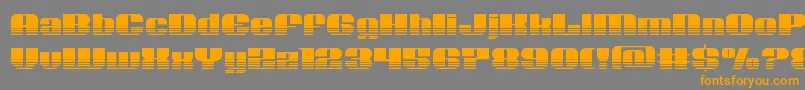 Nolocontendrehalf-Schriftart – Orangefarbene Schriften auf grauem Hintergrund