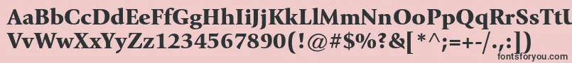 GiovannistdBlack Font – Black Fonts on Pink Background