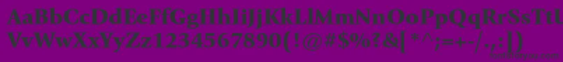 fuente GiovannistdBlack – Fuentes Negras Sobre Fondo Morado