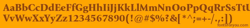 GiovannistdBlack Font – Brown Fonts on Orange Background