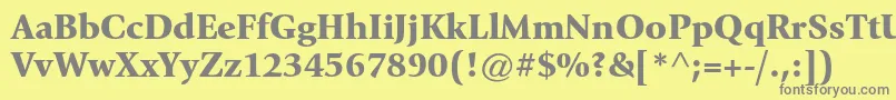 フォントGiovannistdBlack – 黄色の背景に灰色の文字