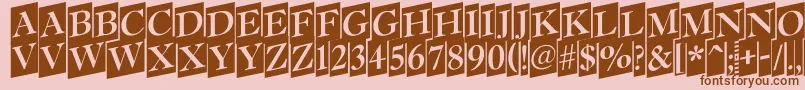 AAntiquettltrdcmup Font – Brown Fonts on Pink Background