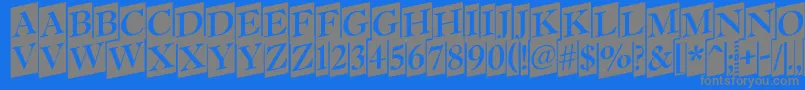 Шрифт AAntiquettltrdcmup – серые шрифты на синем фоне