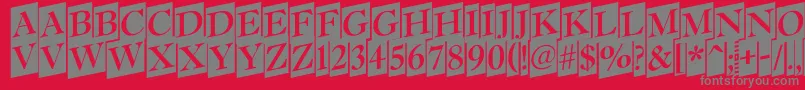 AAntiquettltrdcmup Font – Gray Fonts on Red Background