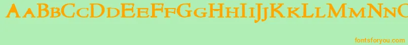 NewstylesmallcapsBold Font – Orange Fonts on Green Background