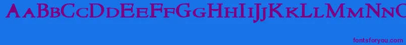 NewstylesmallcapsBold Font – Purple Fonts on Blue Background