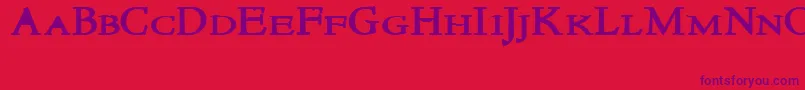 NewstylesmallcapsBold Font – Purple Fonts on Red Background