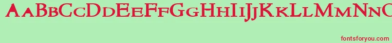 NewstylesmallcapsBold Font – Red Fonts on Green Background