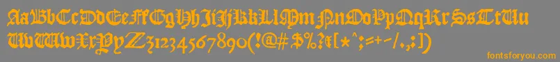Jblack Font – Orange Fonts on Gray Background
