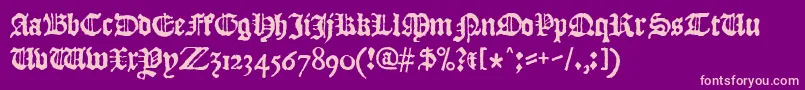 Jblack Font – Pink Fonts on Purple Background
