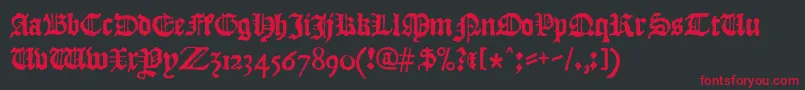 Jblack Font – Red Fonts on Black Background