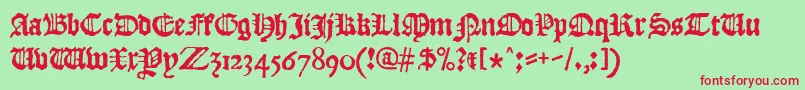 Jblack Font – Red Fonts on Green Background