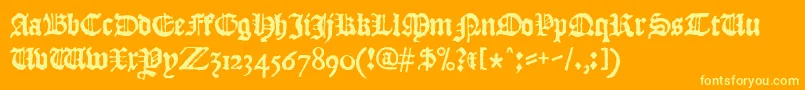 Jblack Font – Yellow Fonts on Orange Background