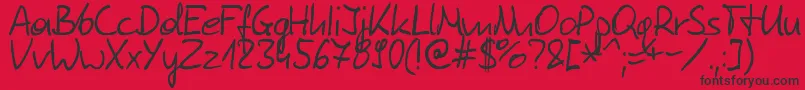 Tomaszskowronski Font – Black Fonts on Red Background