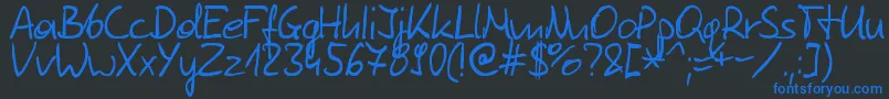 Tomaszskowronski Font – Blue Fonts on Black Background