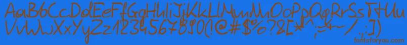 Tomaszskowronski Font – Brown Fonts on Blue Background