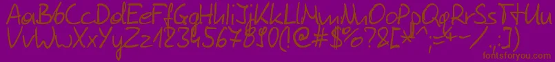 Шрифт Tomaszskowronski – коричневые шрифты на фиолетовом фоне