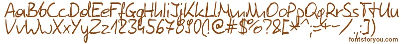 Шрифт Tomaszskowronski – коричневые шрифты на белом фоне