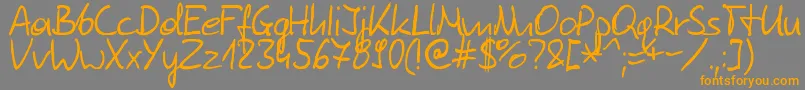 Tomaszskowronski Font – Orange Fonts on Gray Background