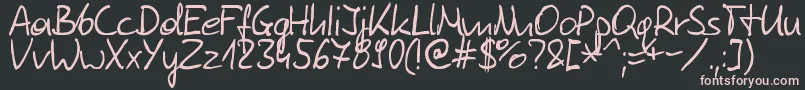 Tomaszskowronski-Schriftart – Rosa Schriften auf schwarzem Hintergrund