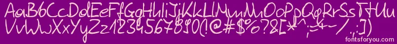 Tomaszskowronski Font – Pink Fonts on Purple Background