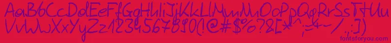 Tomaszskowronski Font – Purple Fonts on Red Background