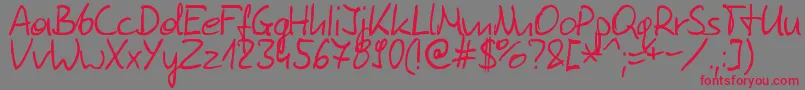 Tomaszskowronski Font – Red Fonts on Gray Background