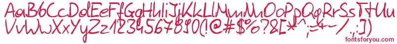 Tomaszskowronski Font – Red Fonts on White Background