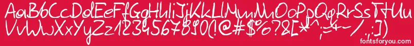 Tomaszskowronski Font – White Fonts on Red Background
