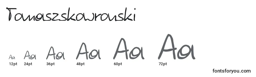 Größen der Schriftart Tomaszskowronski