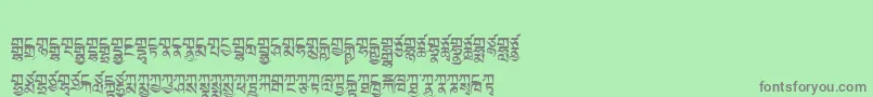 Tibetanmachineweb2 Font – Gray Fonts on Green Background