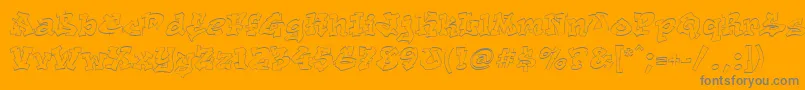 fuente Aerosol – Fuentes Grises Sobre Fondo Naranja