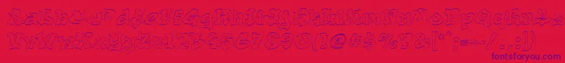 Aerosol Font – Purple Fonts on Red Background