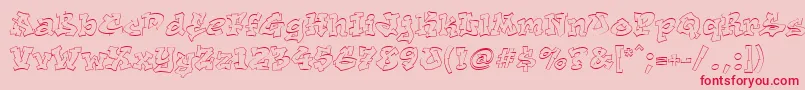 Aerosol Font – Red Fonts on Pink Background