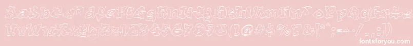 Aerosol Font – White Fonts on Pink Background
