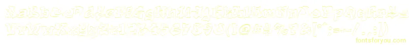 Aerosol Font – Yellow Fonts on White Background