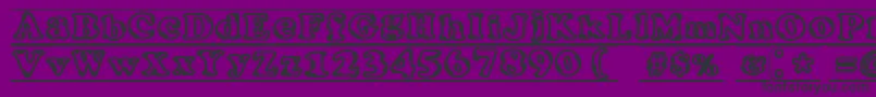 Ijifufont Font – Black Fonts on Purple Background