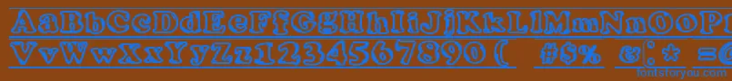 Ijifufont Font – Blue Fonts on Brown Background