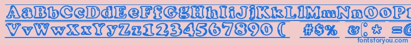 Ijifufont Font – Blue Fonts on Pink Background