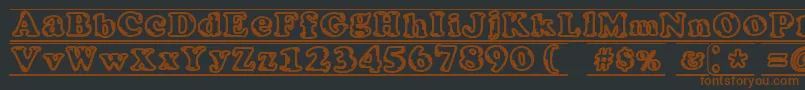 Ijifufont Font – Brown Fonts on Black Background