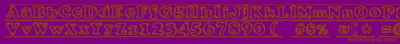 Ijifufont Font – Brown Fonts on Purple Background