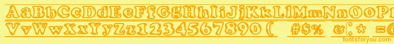 Ijifufont Font – Orange Fonts on Yellow Background