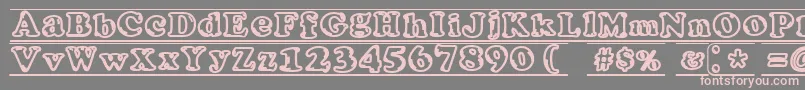 Ijifufont Font – Pink Fonts on Gray Background