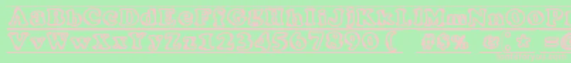 Ijifufont Font – Pink Fonts on Green Background