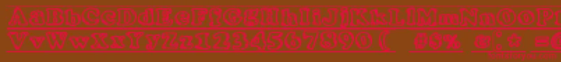 Ijifufont Font – Red Fonts on Brown Background