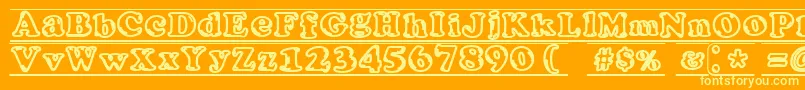 Ijifufont Font – Yellow Fonts on Orange Background