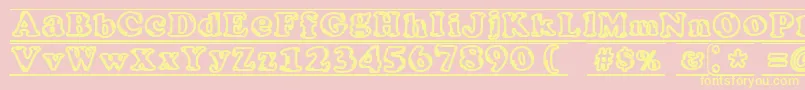 Ijifufont Font – Yellow Fonts on Pink Background