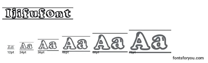Размеры шрифта Ijifufont